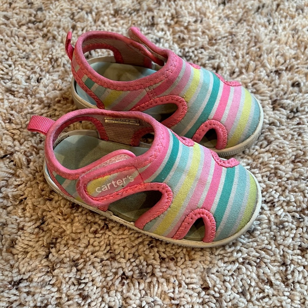 Carter’s brand toddler girl’s water shoes size 5